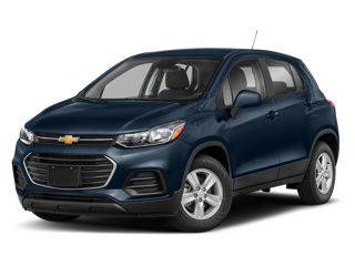 A dark blue Chevy Trax