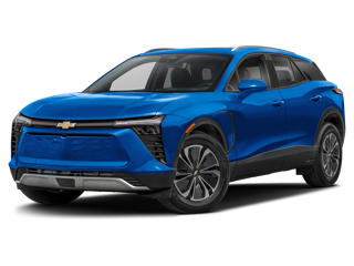 A slate blue Chevy Blazer EV