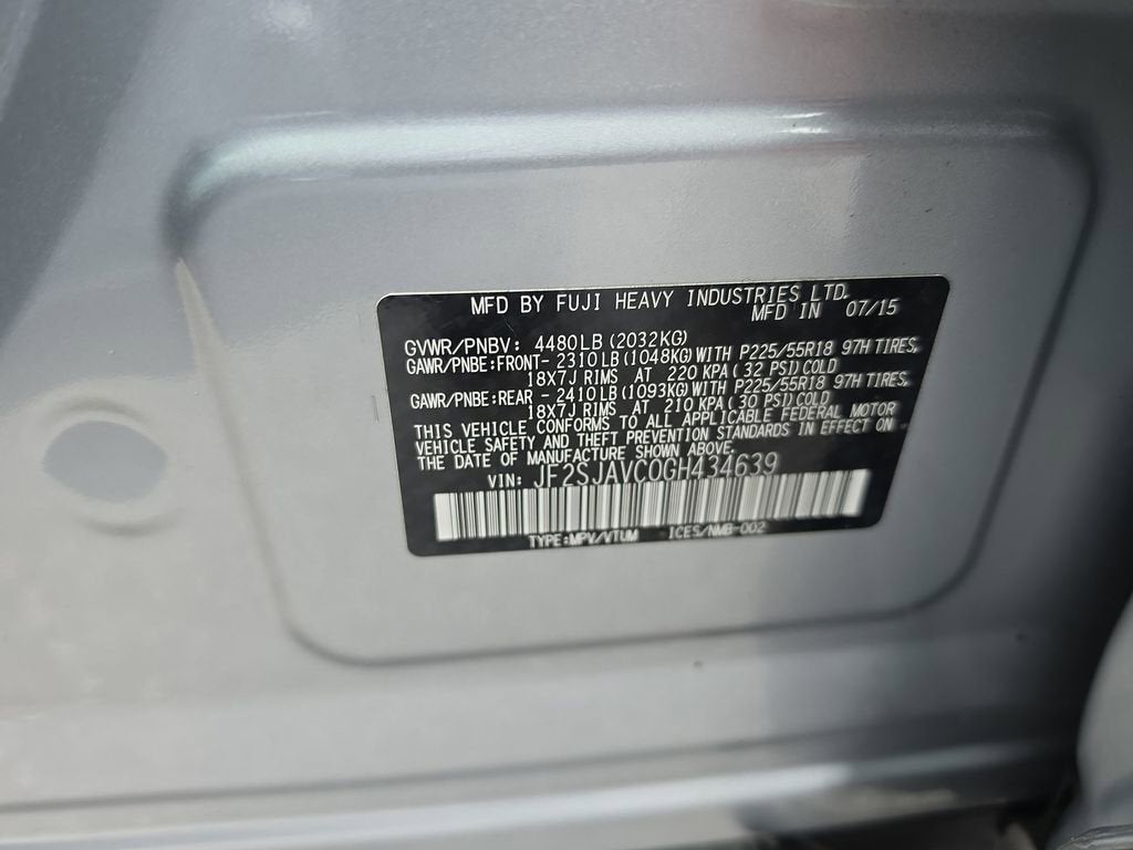 2016 Subaru Forester 2.5i Touring