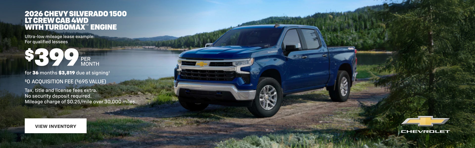2026 Silverado 1500 October Special Lease Offer